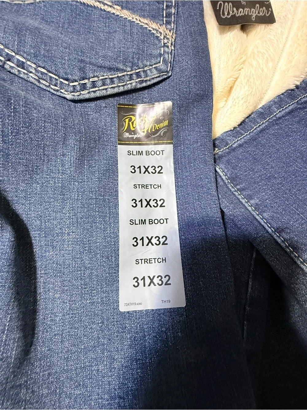 Rock 47 Wrangler Men’s Bootcut Jeans — Dark Blue